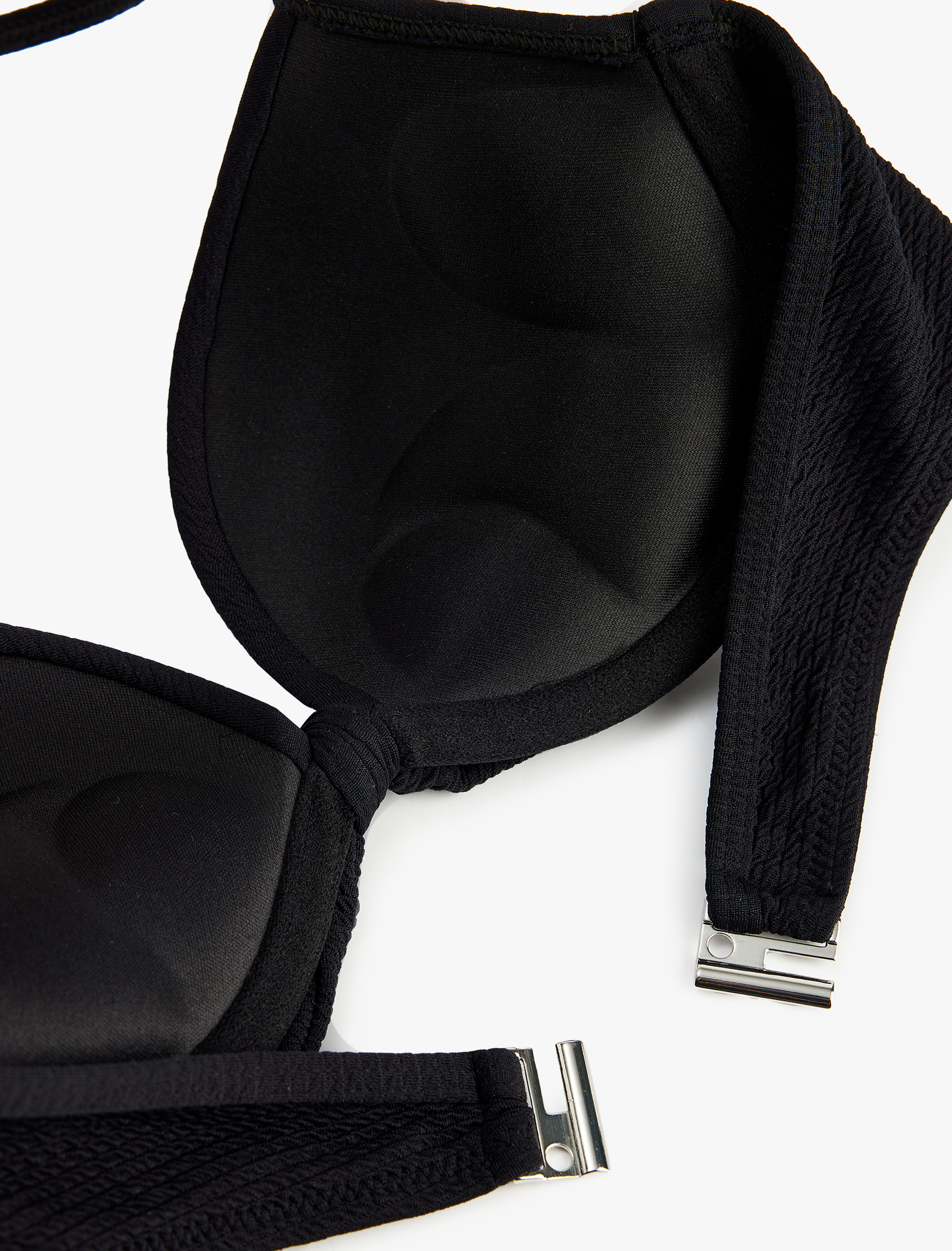   Kalp Yaka Dokulu Fiyonklu Push-Up Bikini Üstü