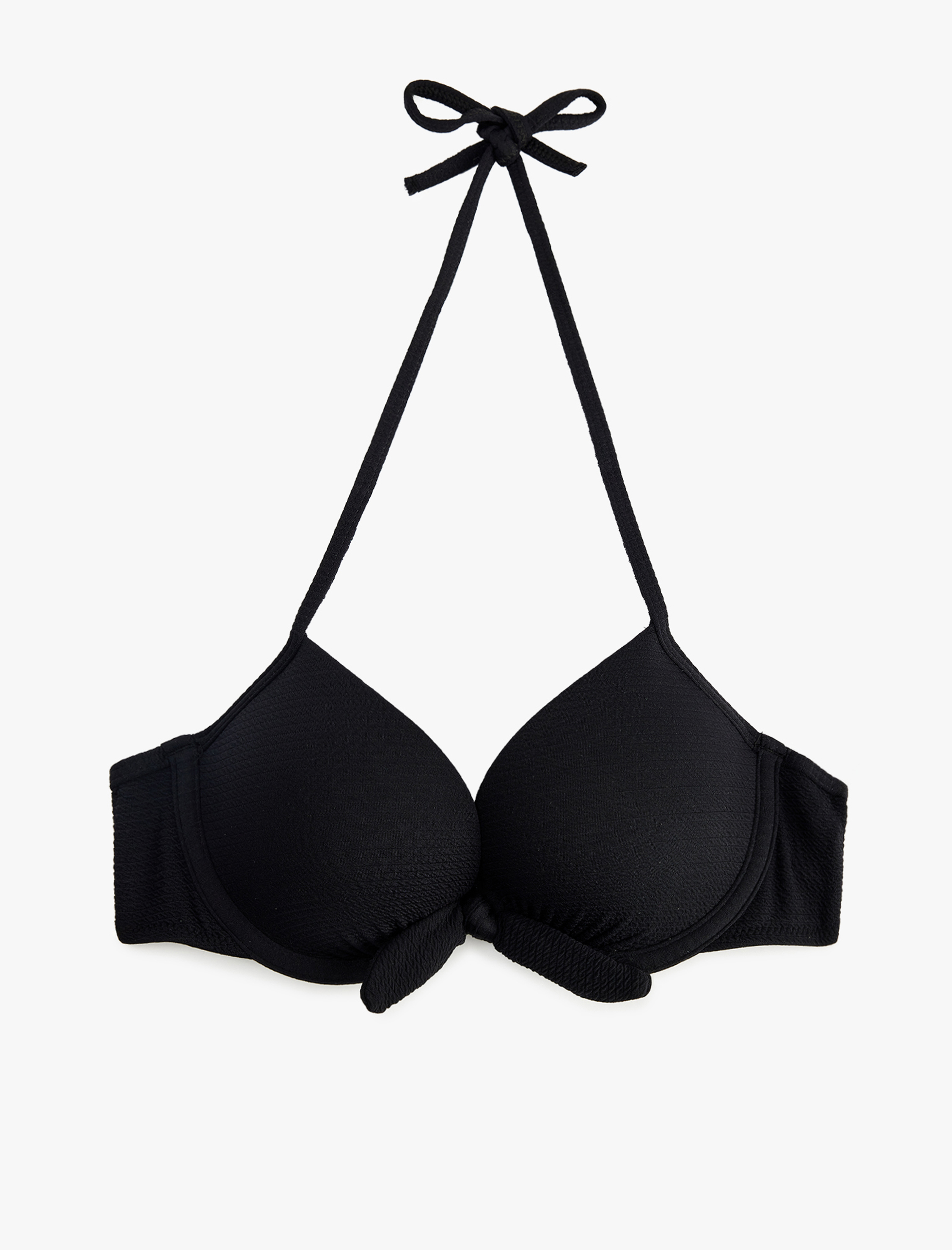   Kalp Yaka Dokulu Fiyonklu Push-Up Bikini Üstü