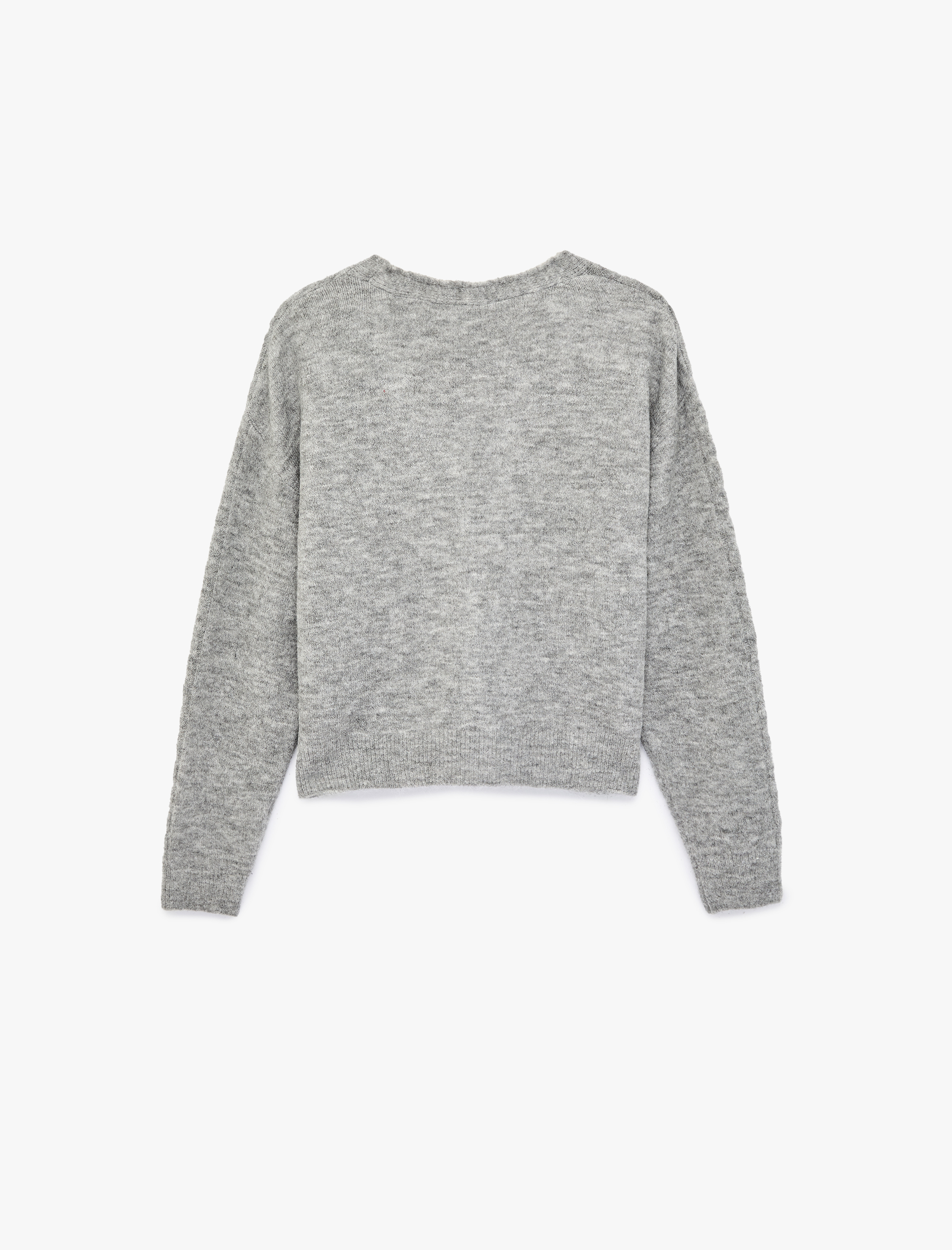   Dantel Detaylı Fiyonklu Düğmeli V Yaka Triko Hırka