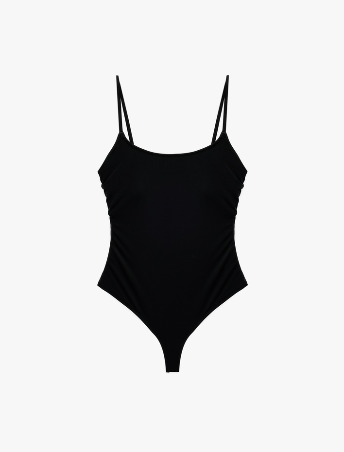  U Yaka İnce Askılı Mayo