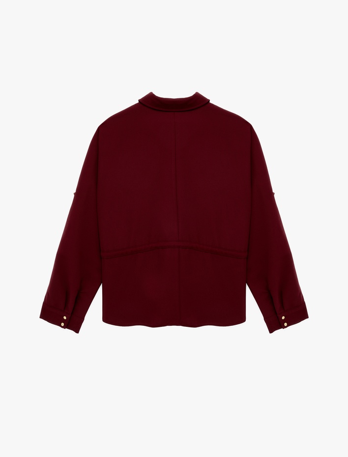  Uzun Kollu Klasik Yaka Beli Bağcıklı Cepli Gömlek