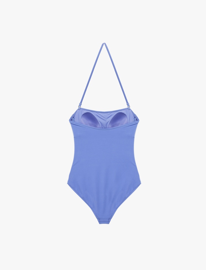  Çıkarılabilir Askılı Fırfırlı Straplez Mayo