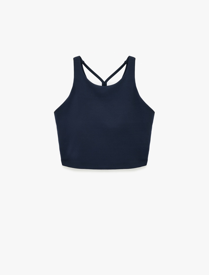  Çapraz Askılı Sırt Detaylı Kaplı Sporcu Sütyeni