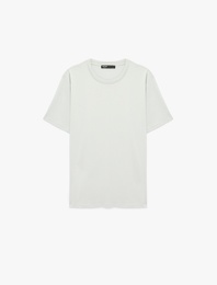 Regular Fit Kısa Kollu Bisiklet Yaka Pamuklu Basic Tişört