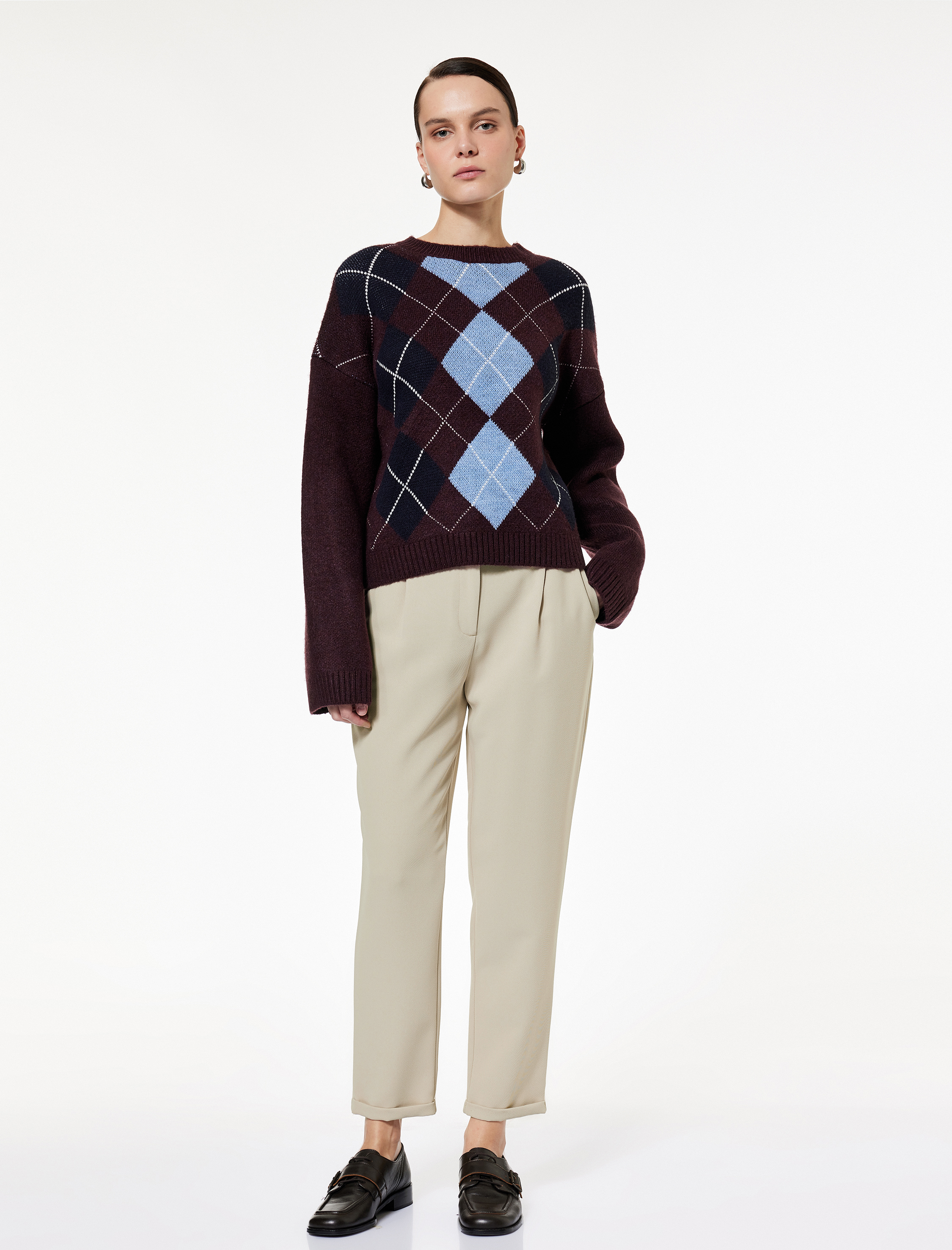   Slim Fit Cepli Pile Detaylı Cepli Chino Havuç Pantolon