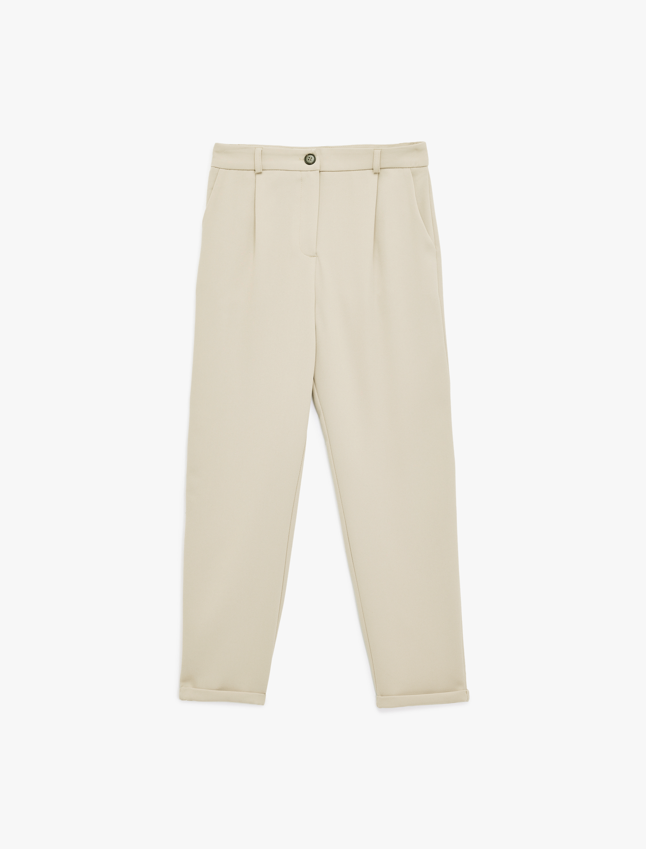   Slim Fit Cepli Pile Detaylı Cepli Chino Havuç Pantolon