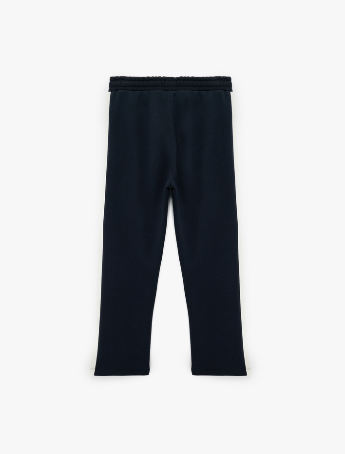  Renk Bloklu Cepli Şardonlu Beli Bağcıklı Eşofman Altı