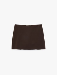 Slim Fit A Kesim Mini Şort Etek