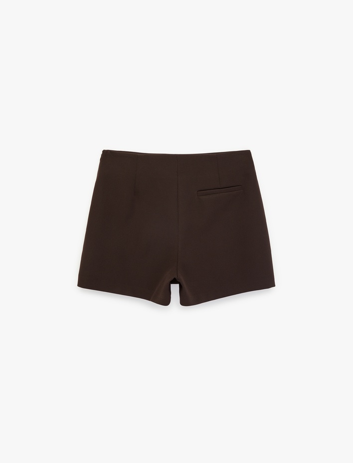  Slim Fit A Kesim Mini Şort Etek