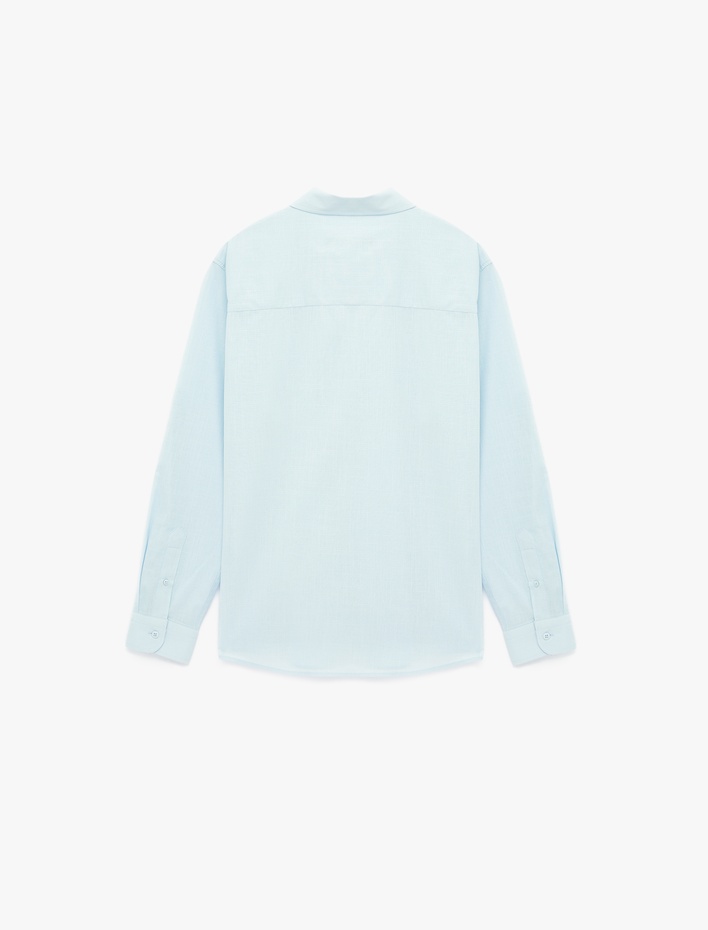  Regular Fit Klasik Yaka Pamuklu Uzun Kollu Gömlek