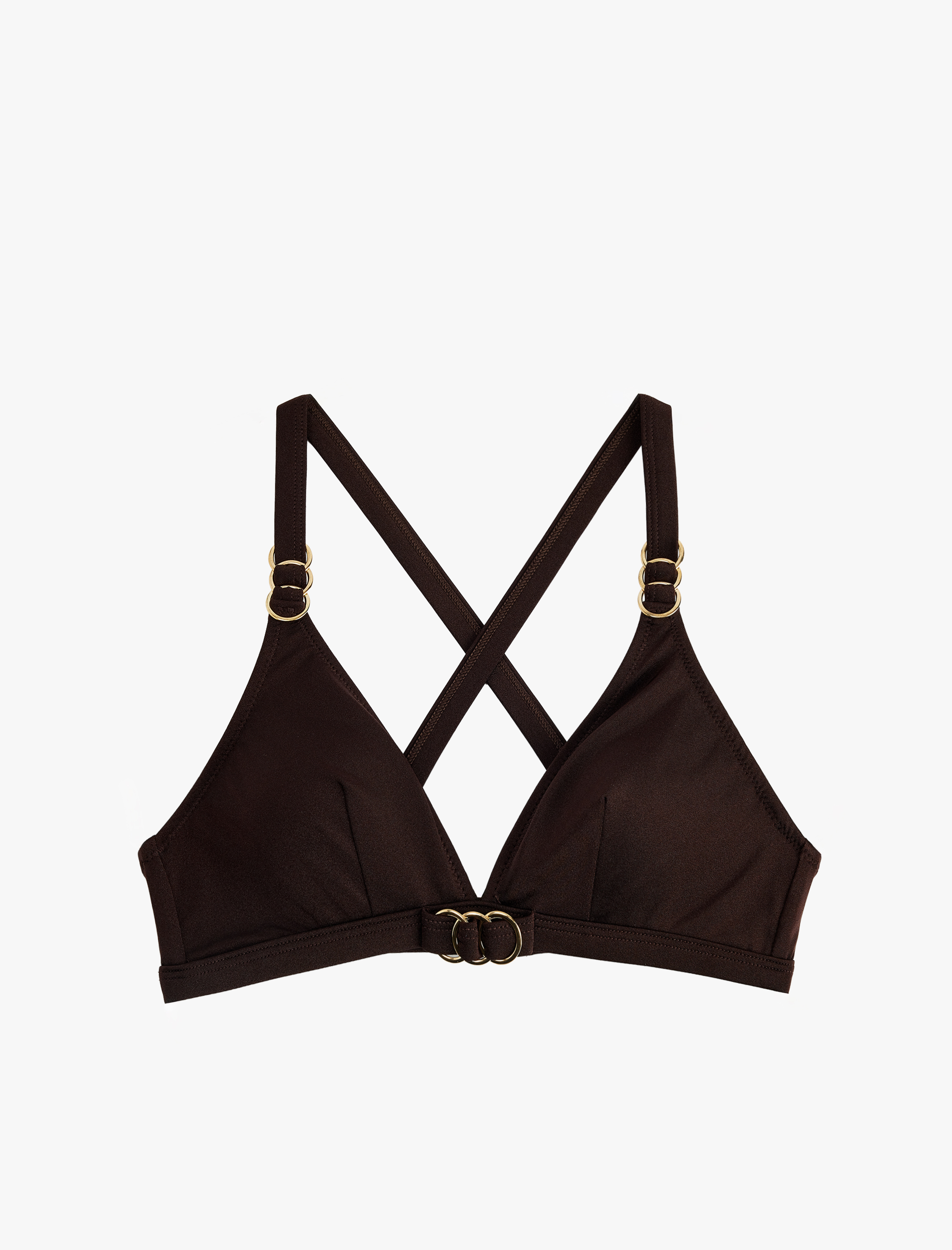   Aksesuarlı Çapraz Askılı Bikini Üstü