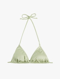Boyundan Bağlamalı Üçgen Bikini Üstü