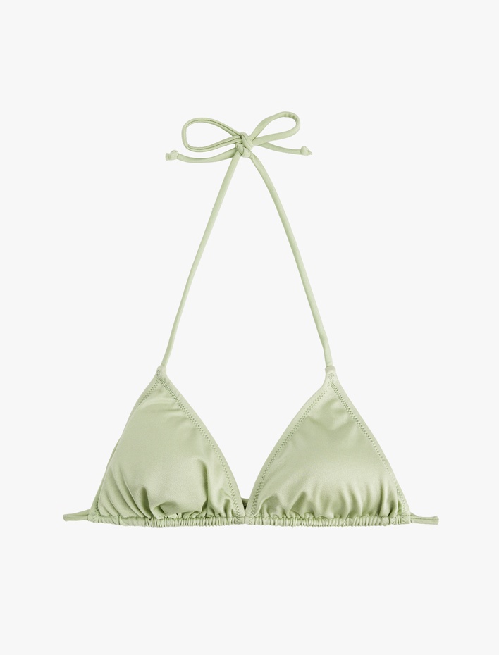  Boyundan Bağlamalı Üçgen Bikini Üstü
