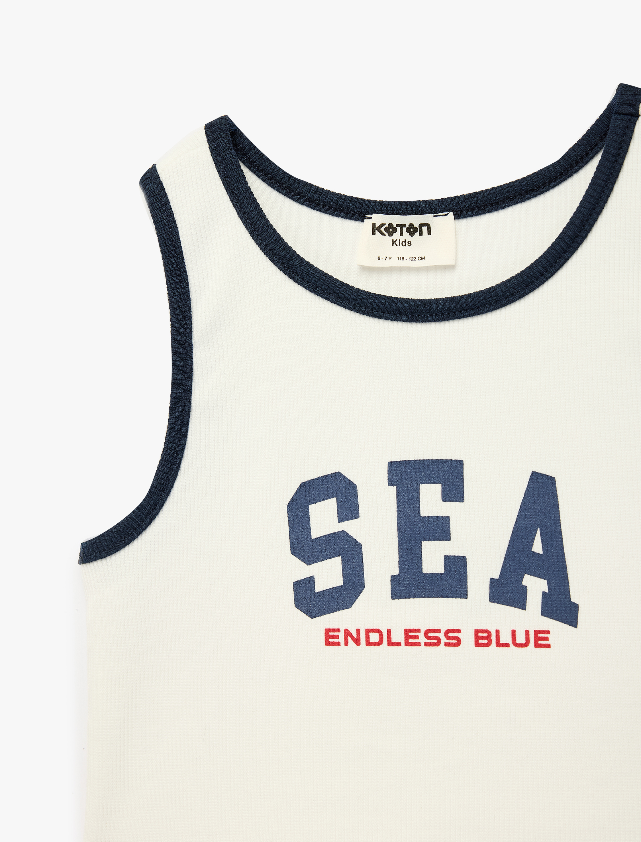  Kız Çocuk Ribanalı Kolsuz Bisiklet Yaka Pamuklu Atlet