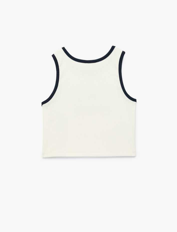 Kız Çocuk Ribanalı Kolsuz Bisiklet Yaka Pamuklu Atlet