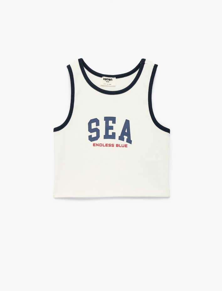 Kız Çocuk Ribanalı Kolsuz Bisiklet Yaka Pamuklu Atlet