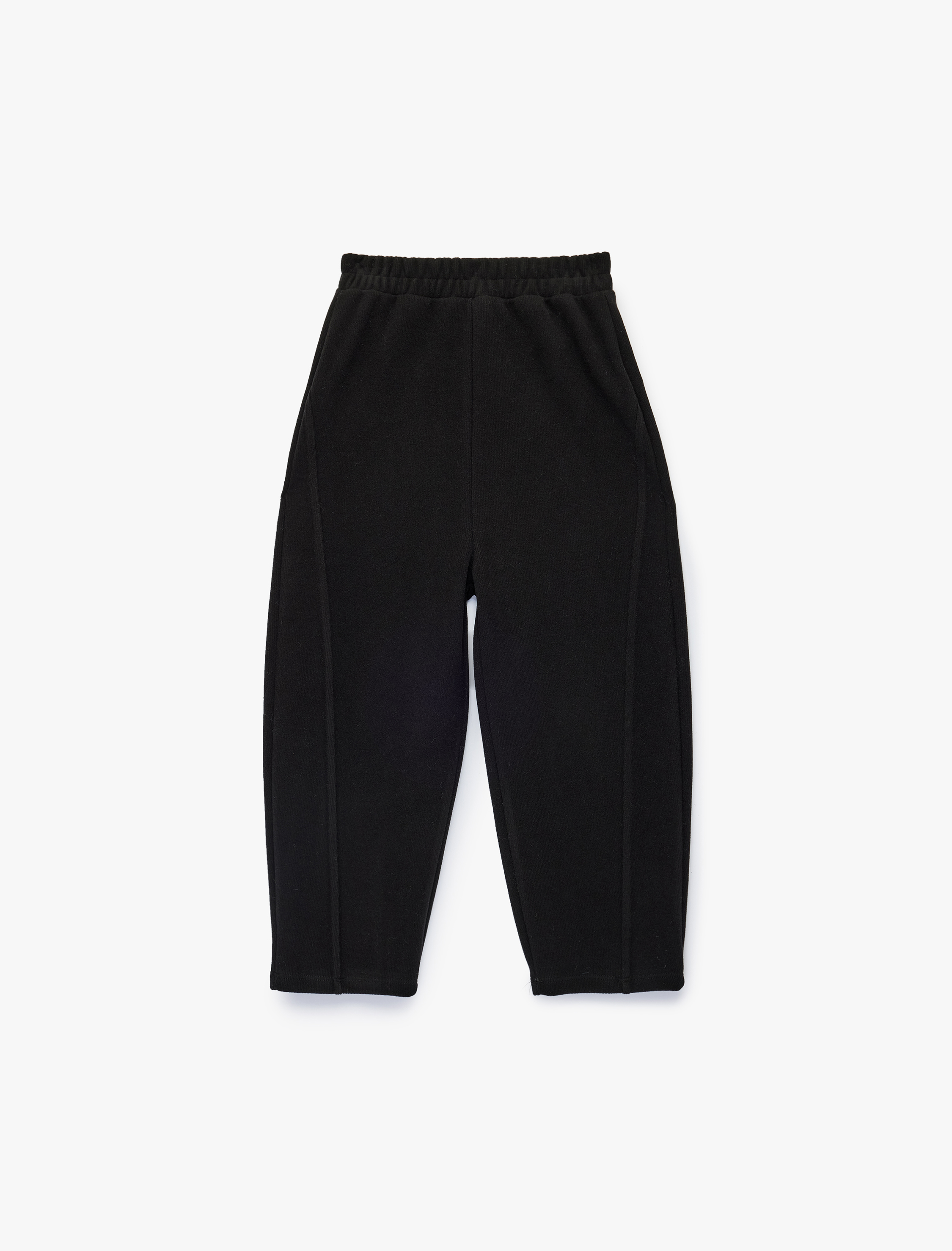  Kız Çocuk Beli Lastikli Dikiş Detaylı Balon Kesim Pantolon