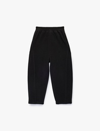 Beli Lastikli Dikiş Detaylı Balon Kesim Pantolon