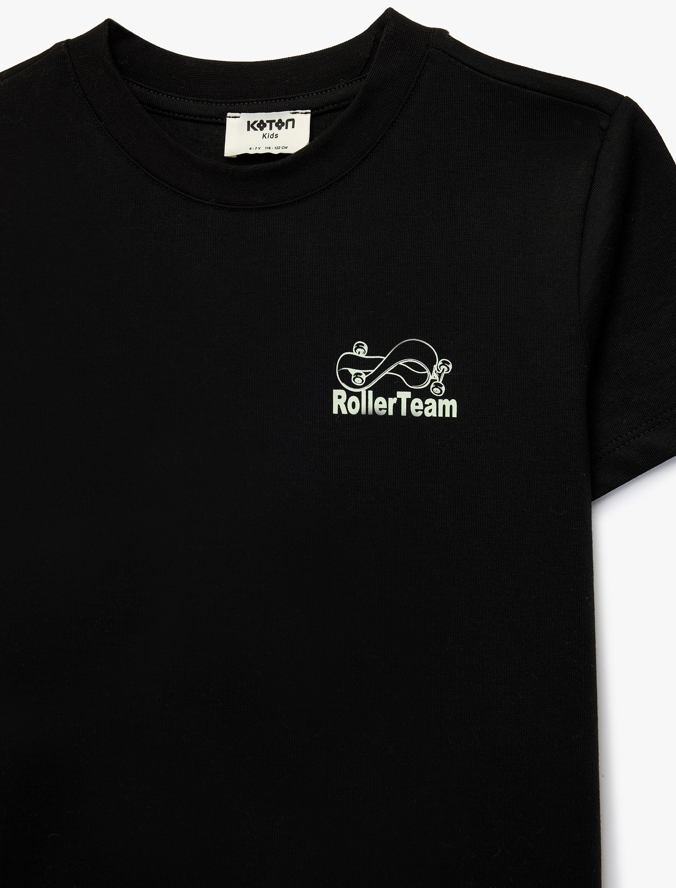  Erkek Çocuk Kısa Kollu Bisiklet Yaka Pamuklu Baskılı Tişört