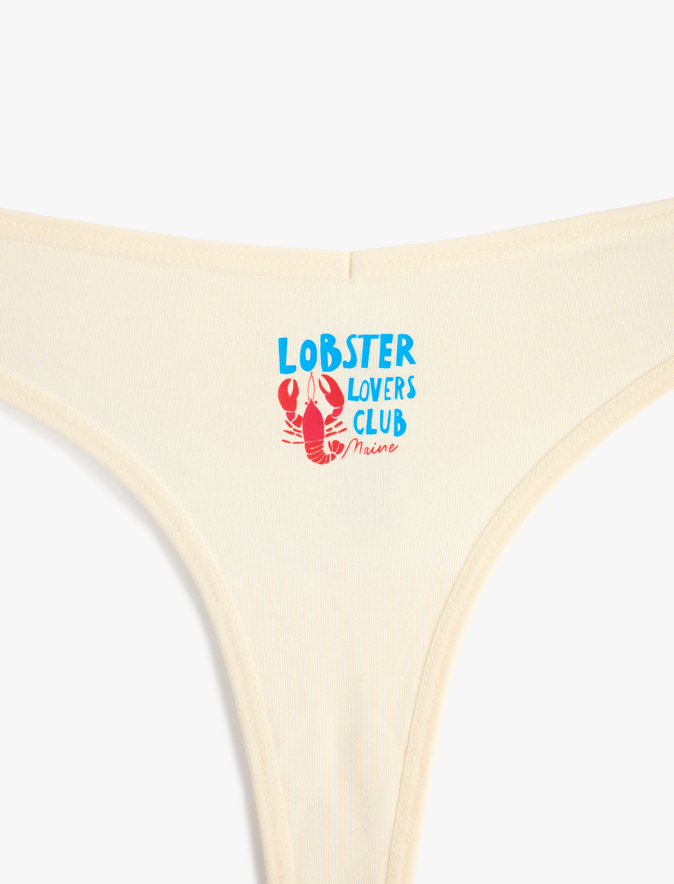   Pamuklu Rahat Kalıp Baskılı String Külot