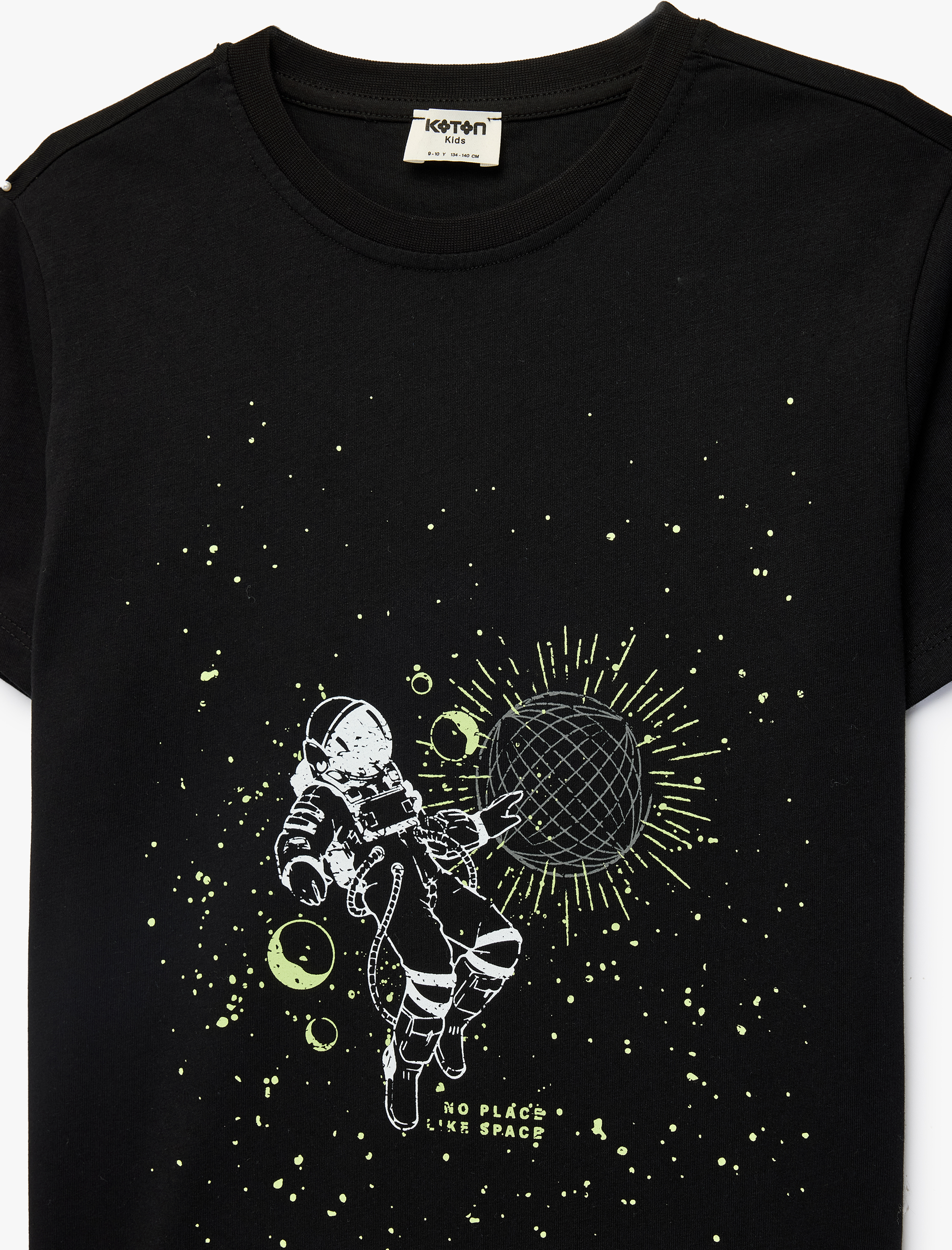  Erkek Çocuk Baskılı Kısa Kollu Bisiklet Yaka Pamuklu Tişört