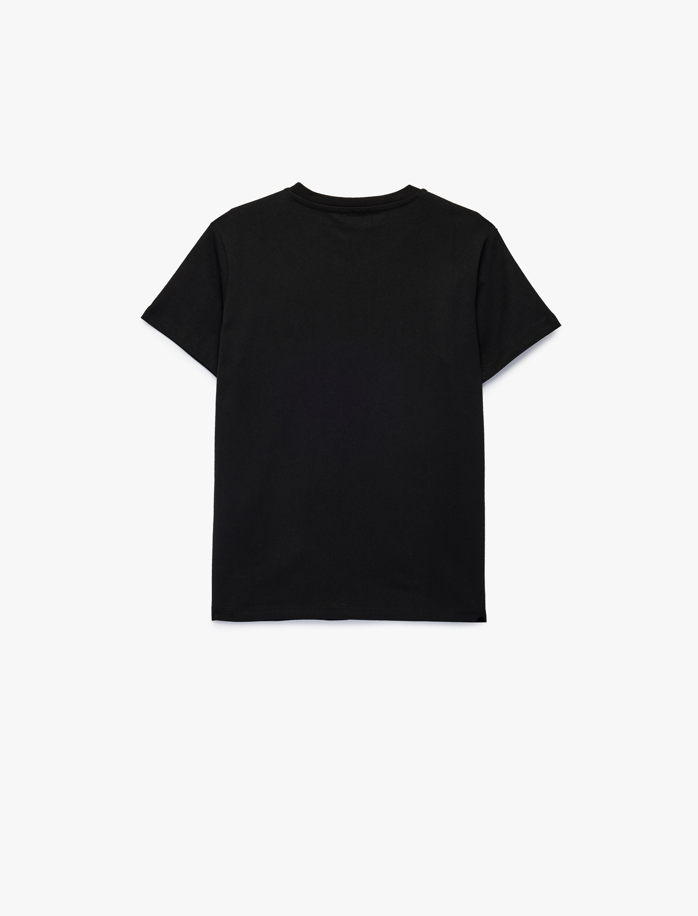  Erkek Çocuk Baskılı Kısa Kollu Bisiklet Yaka Pamuklu Tişört