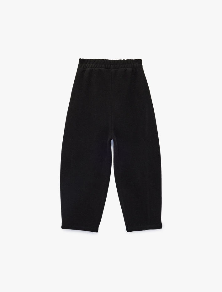 Kız Çocuk Beli Lastikli Dikiş Detaylı Balon Kesim Pantolon