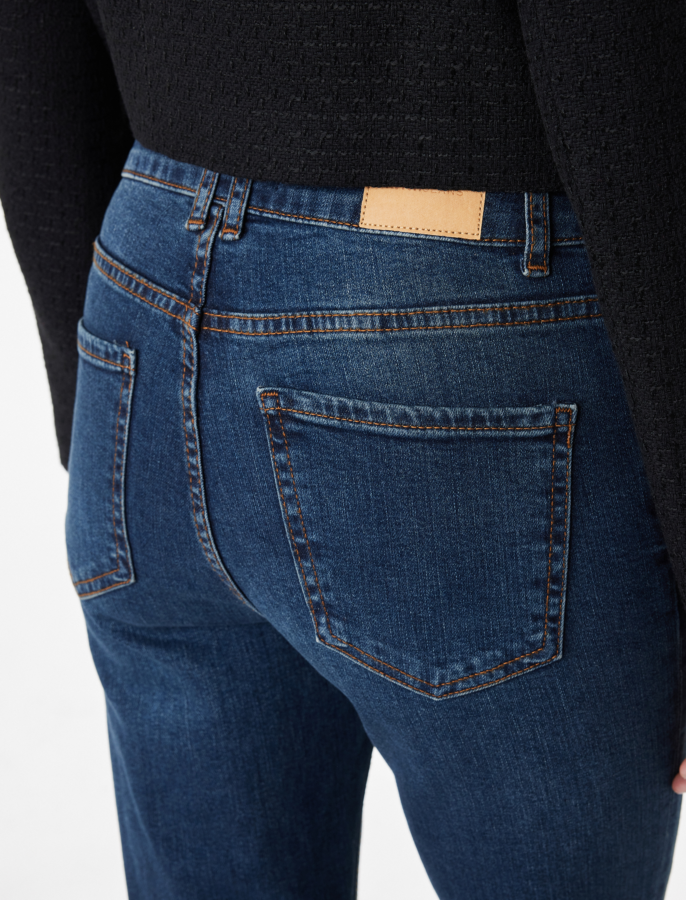   Dar Kesim Normal Bel Cepli İspanyol Paça Jean Pantolon - Flare Jeans