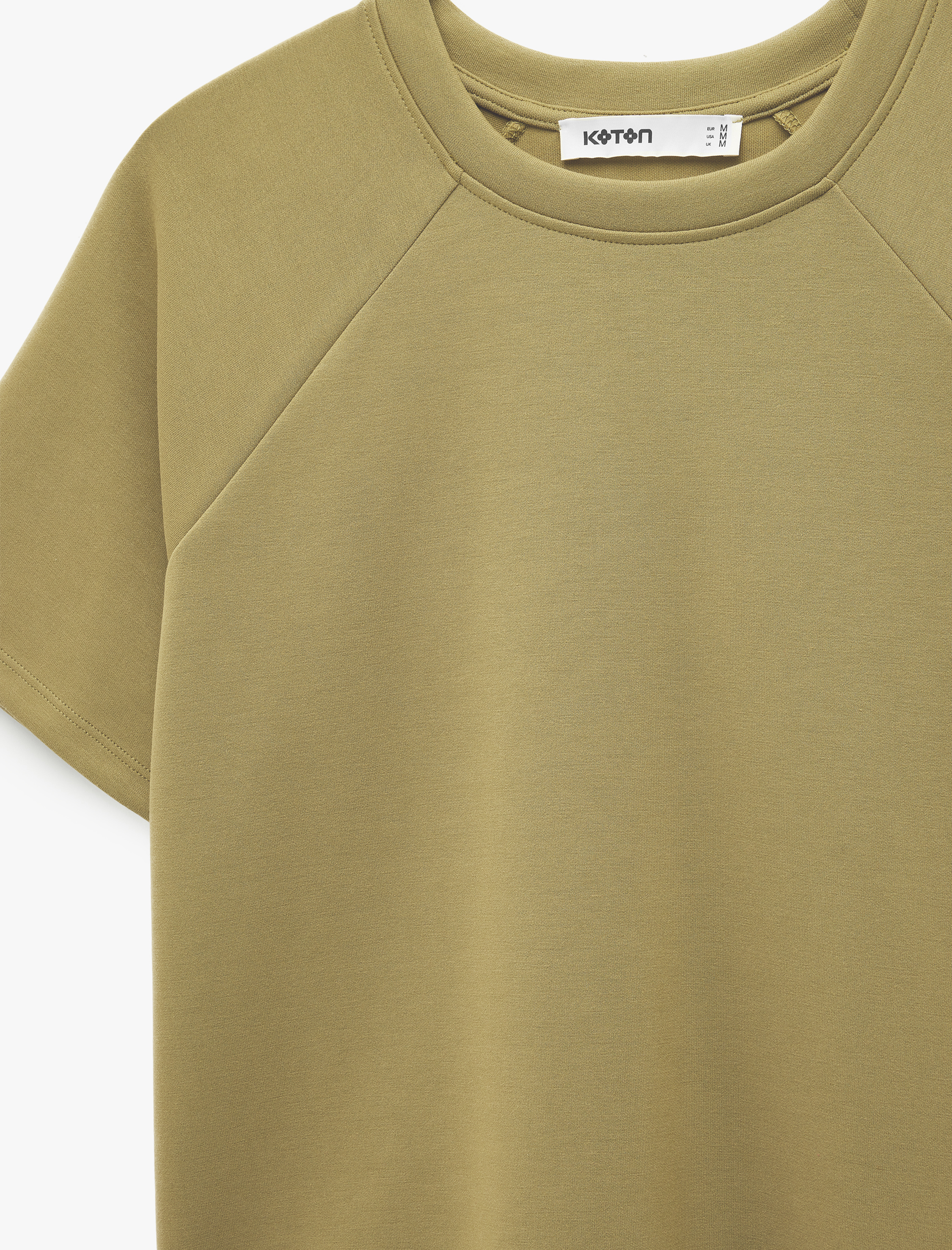   Modal Kumaş Kısa Kollu Bisiklet Yaka Tişört