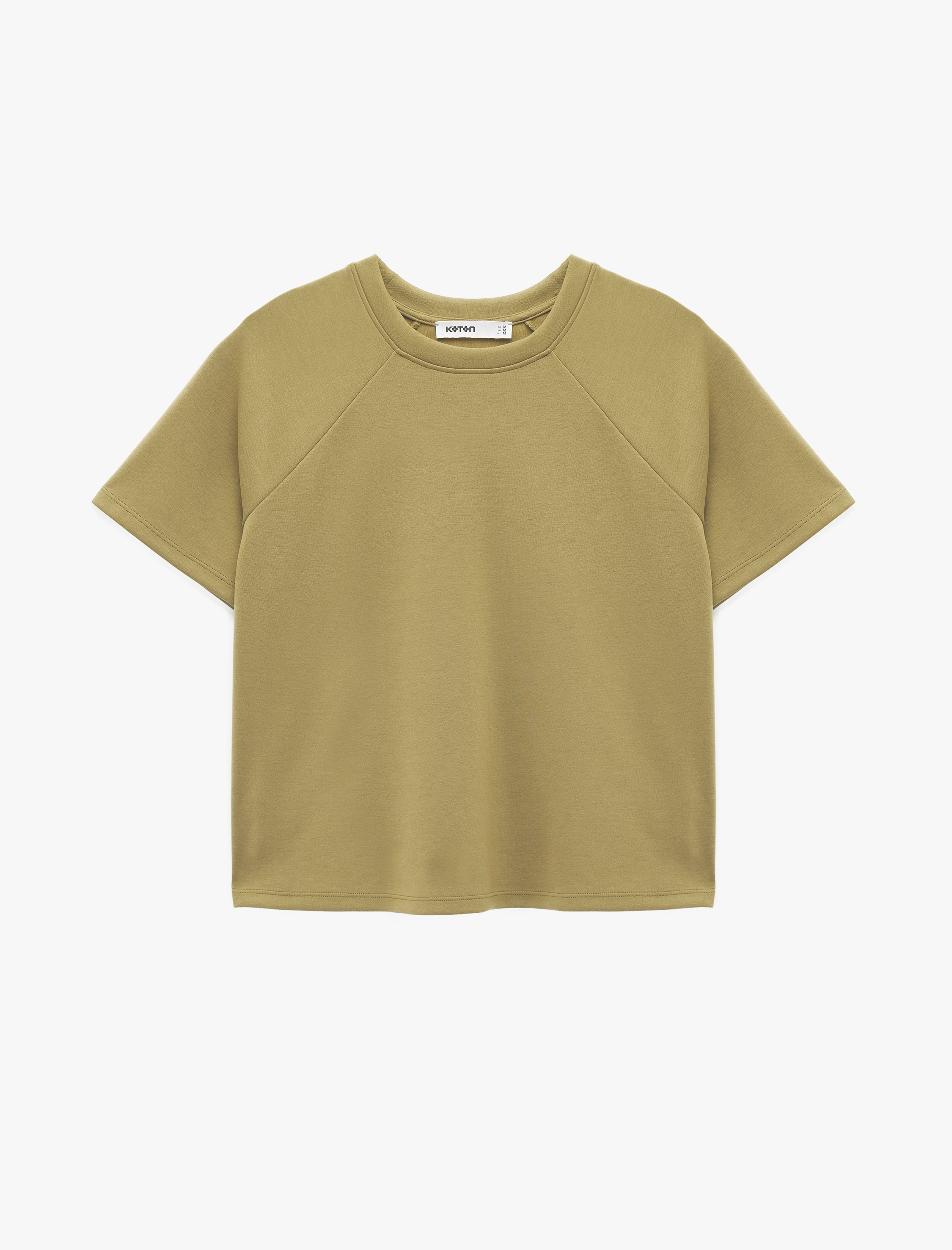   Modal Kumaş Kısa Kollu Bisiklet Yaka Tişört