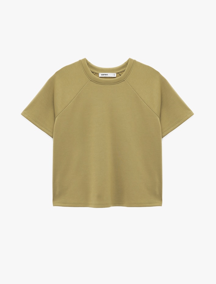  Modal Kumaş Kısa Kollu Bisiklet Yaka Tişört