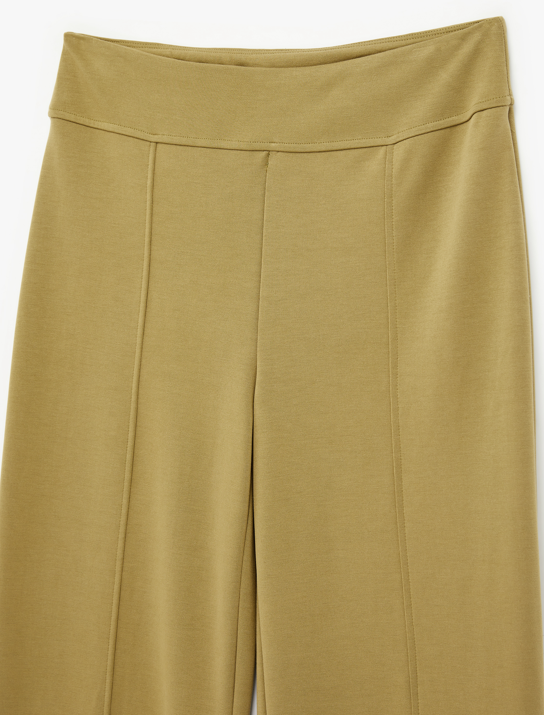   Modal Kumaş Geniş Paça Nervürlü Pantolon