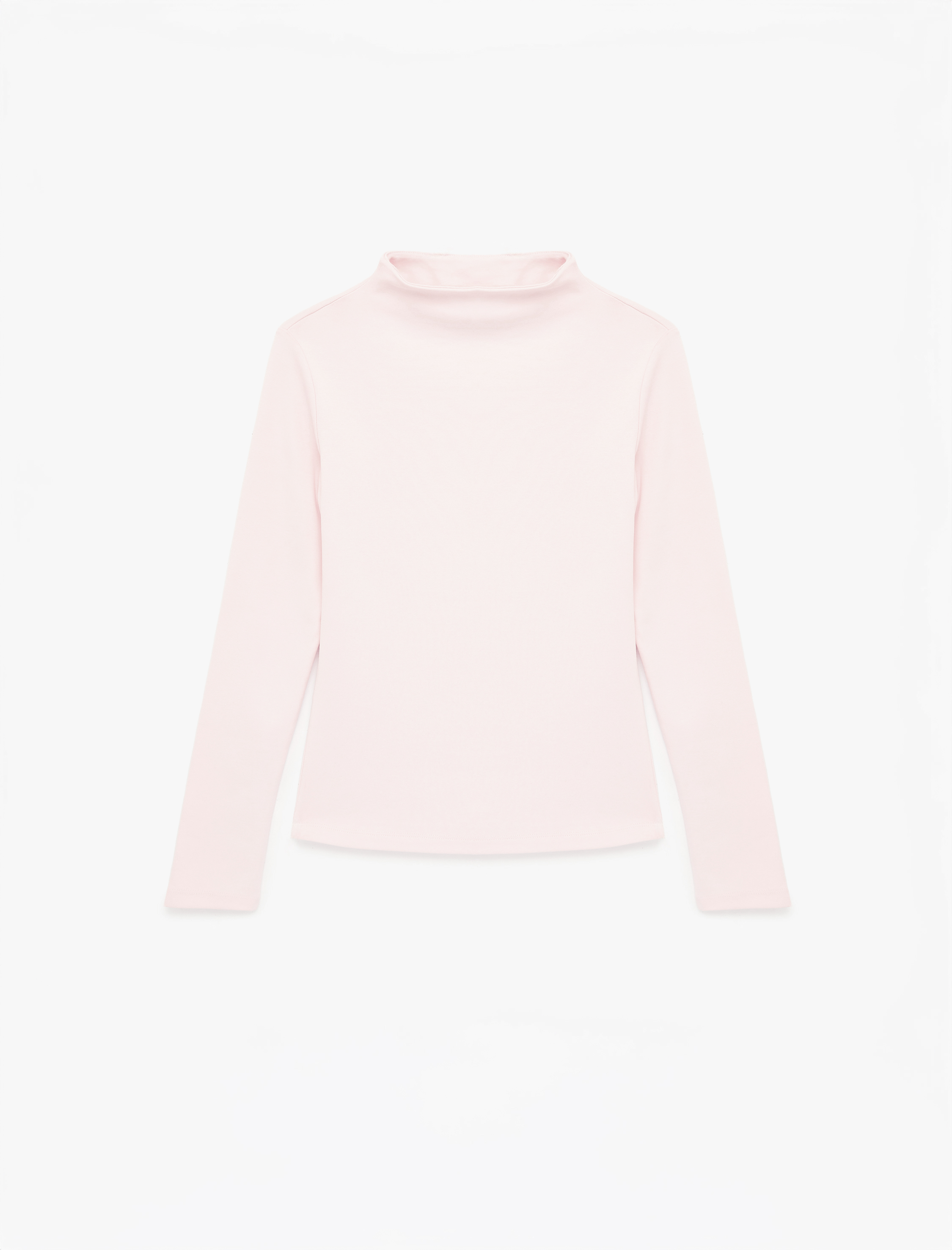   Slim Fit Pamuklu Uzun Kollu Hafif Dik Yaka Bluz