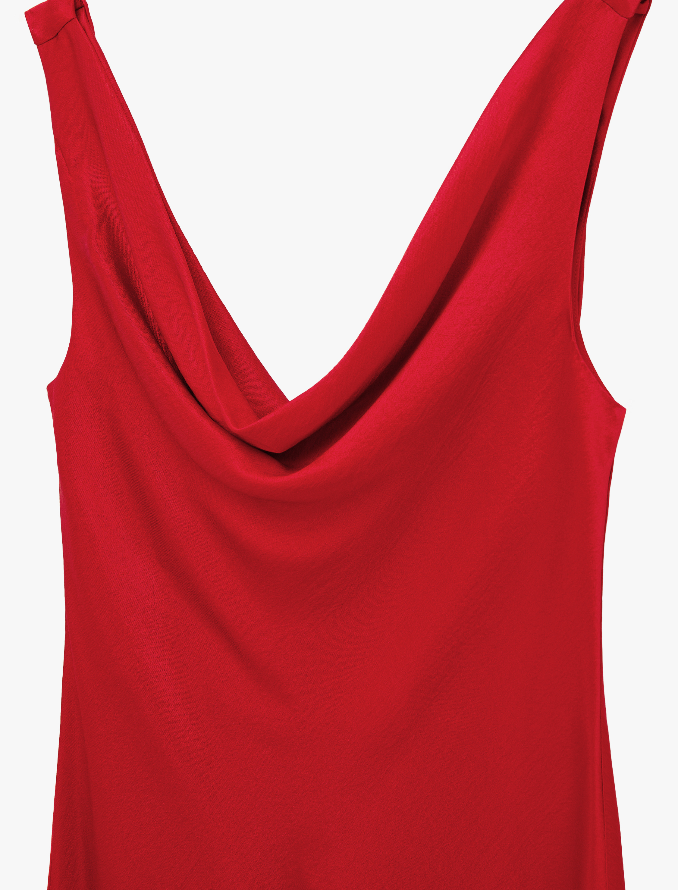   Viskon Kolsuz Degaje Yaka Mini Saten Elbise