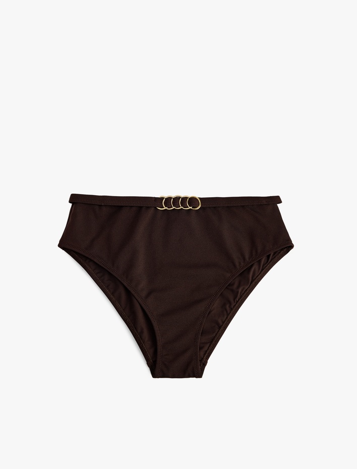  Aksesuar Detaylı Yüksek Bel Bikini Altı