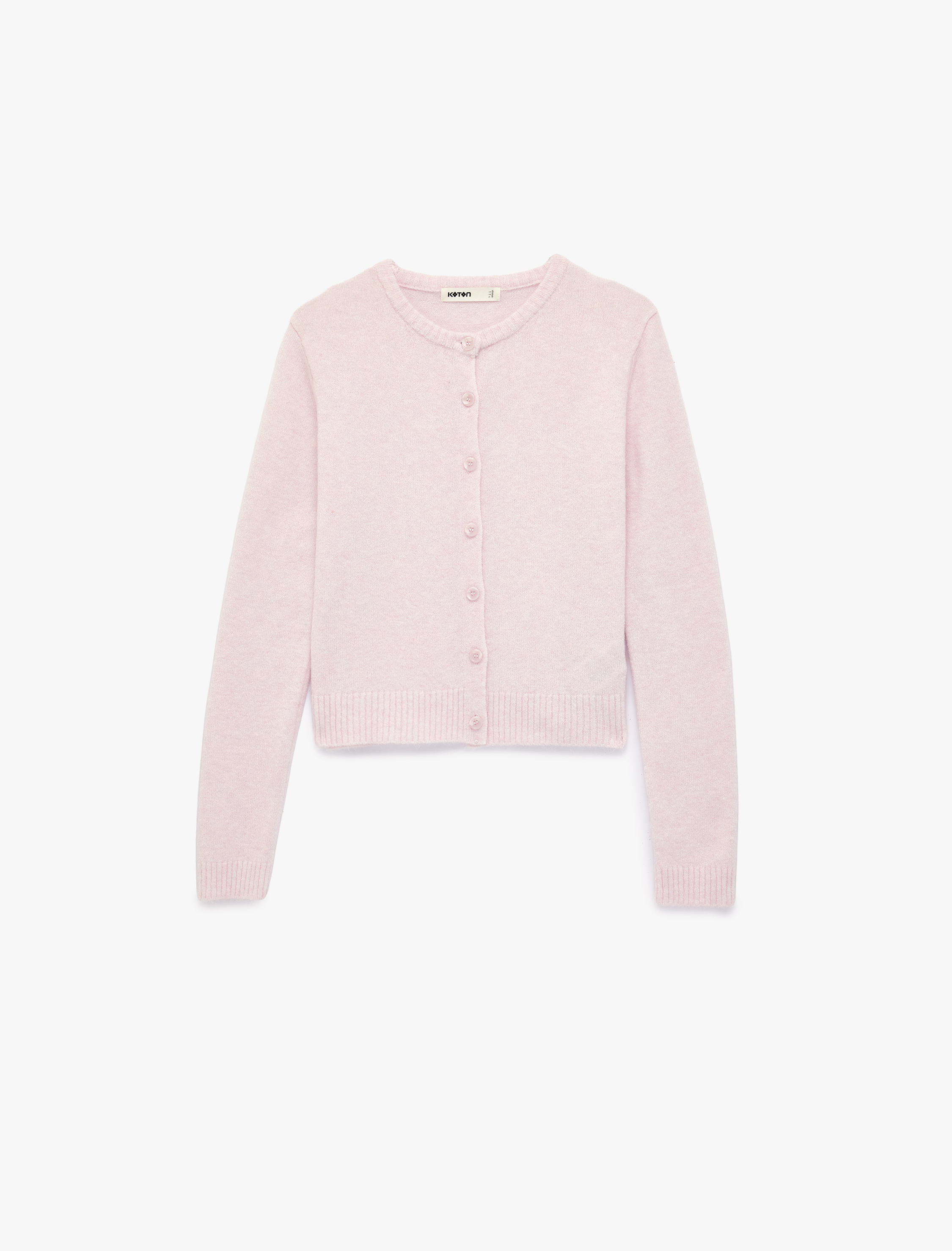   Uzun Kollu Bisiklet Yaka Düğmeli Triko Hırka