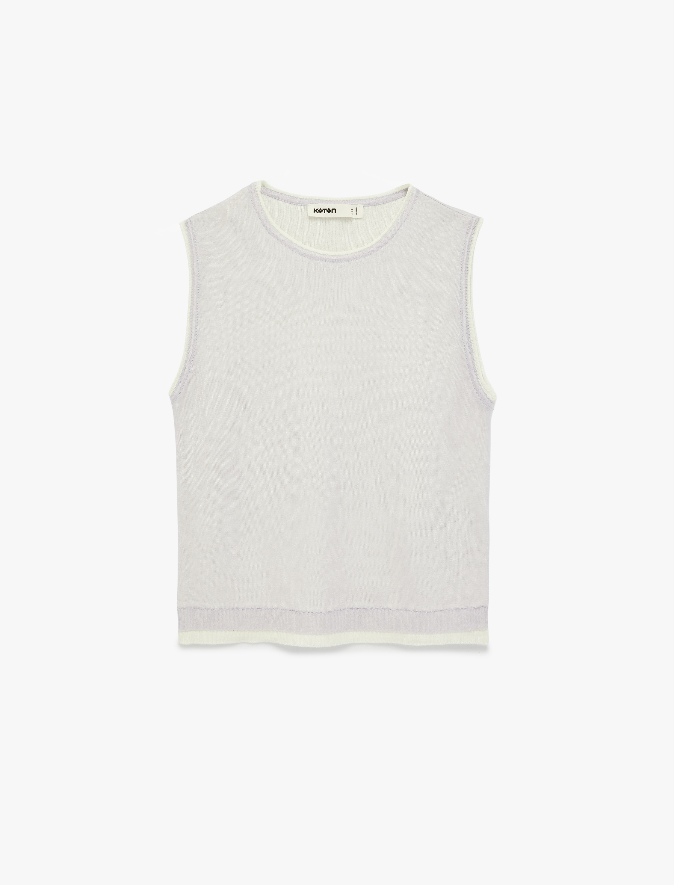   Bisiklet Yaka Triko Kolsuz Bluz