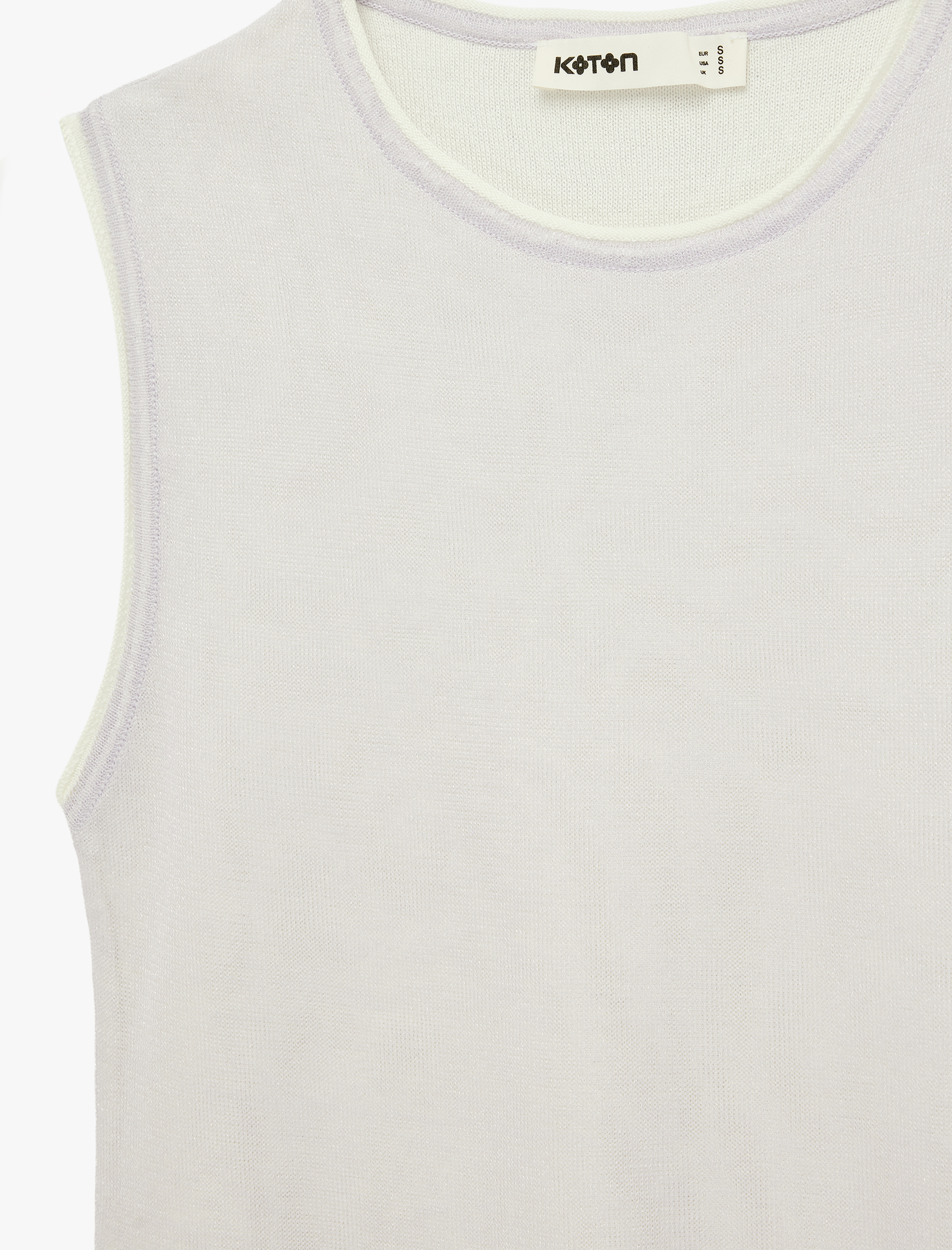   Bisiklet Yaka Triko Kolsuz Bluz