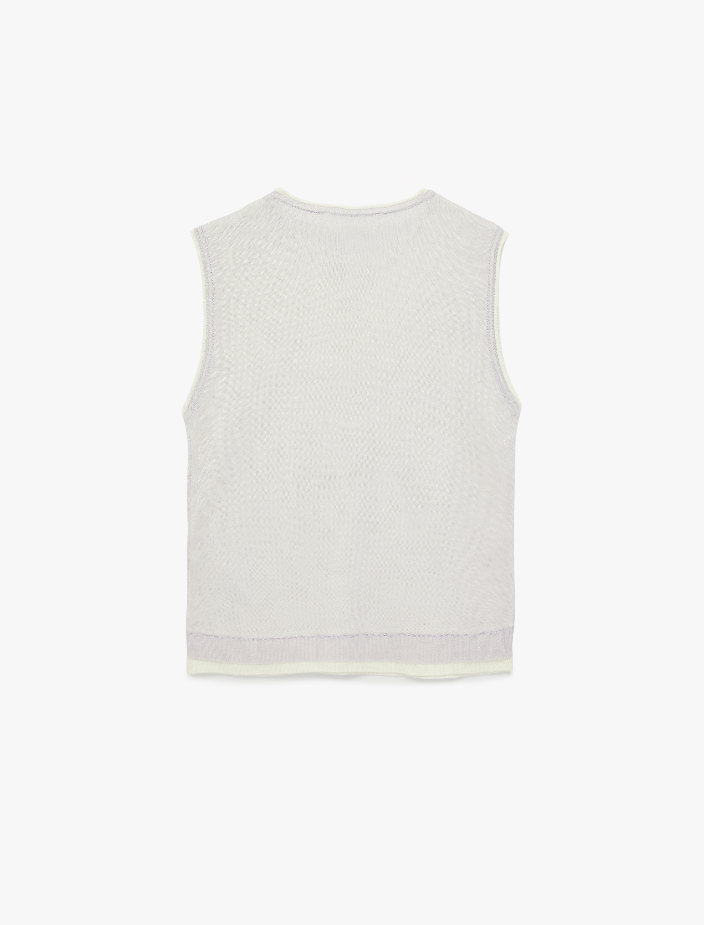   Bisiklet Yaka Triko Kolsuz Bluz