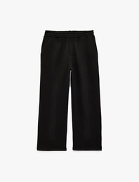 Şardonlu Cepli Rahat Kalıp Beli Bağcıklı Eşofman Altı