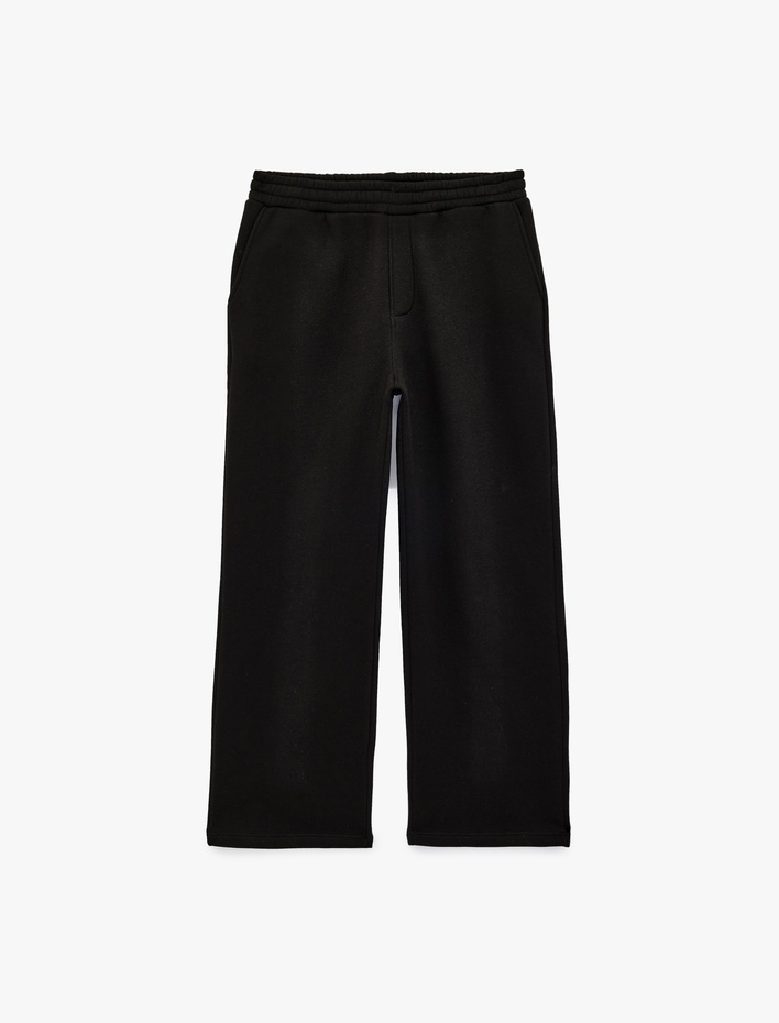  Şardonlu Cepli Rahat Kalıp Beli Bağcıklı Eşofman Altı