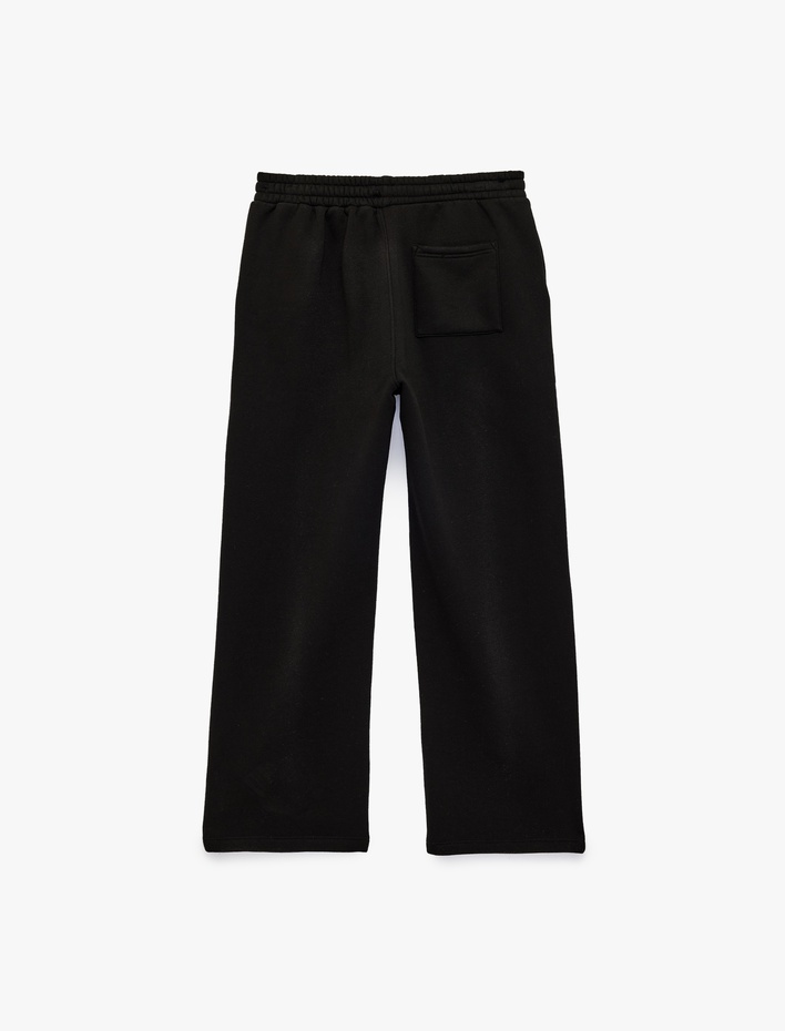  Şardonlu Cepli Rahat Kalıp Beli Bağcıklı Eşofman Altı