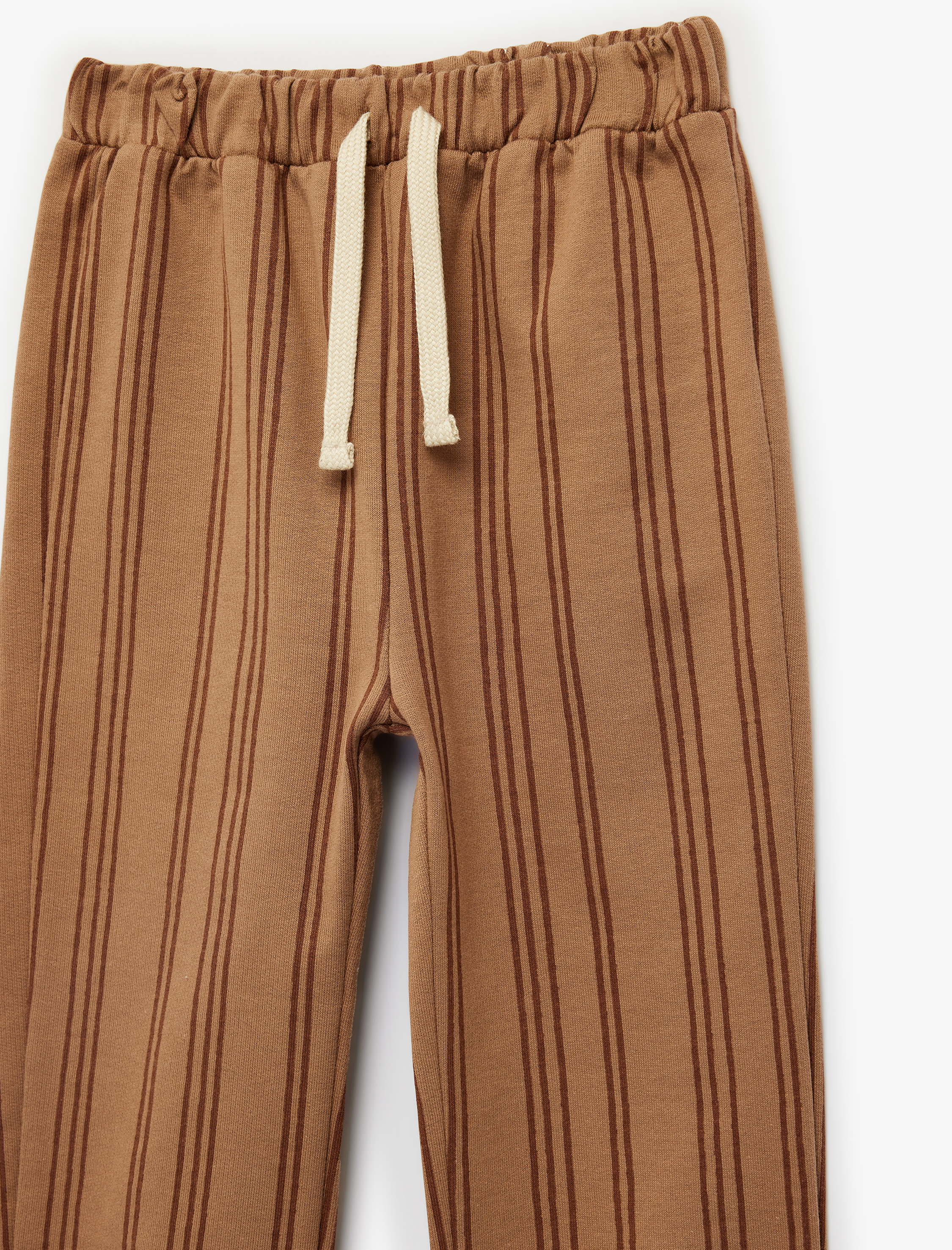  Erkek Bebek Pamuklu Şardonlu Oversize Çizgili Jogger Eşofman Altı