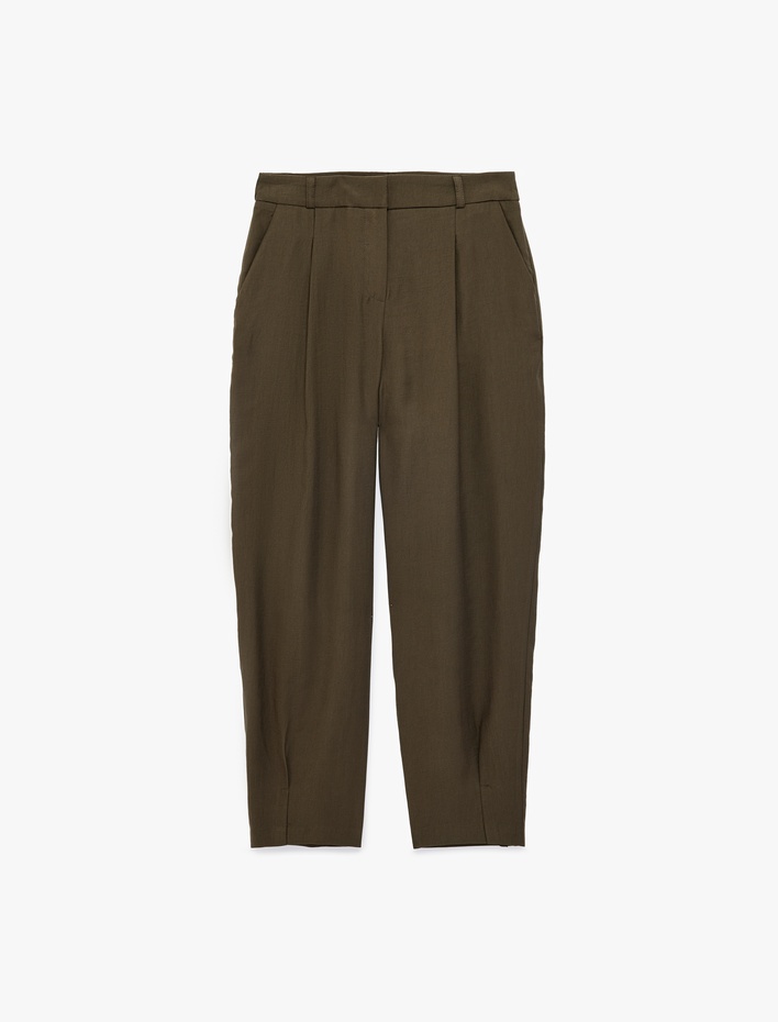  Normal Bel Rahat Kalıp Cepli Havuç Pantolon