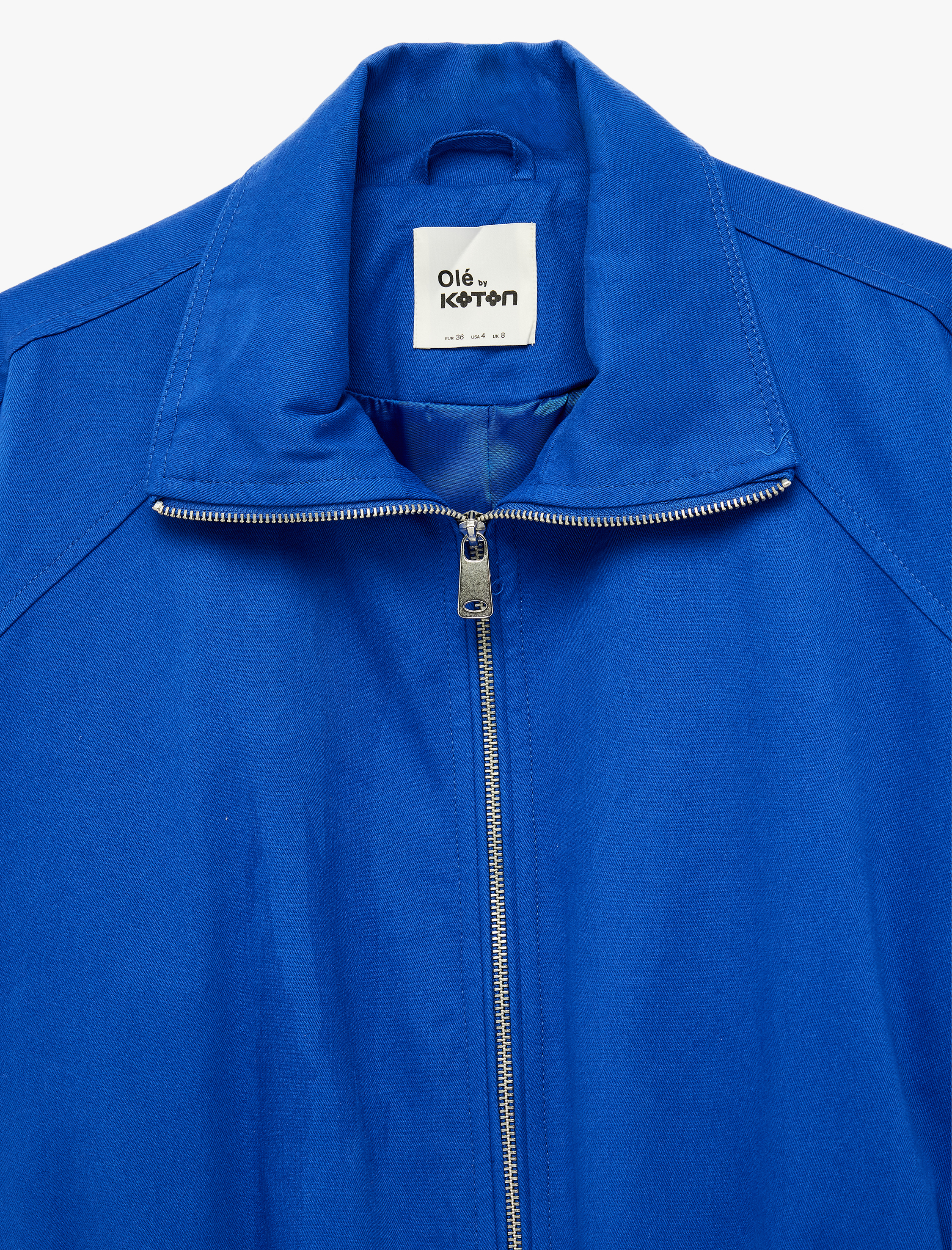   Dik Yaka Cep Detaylı Fermuarlı Ceket