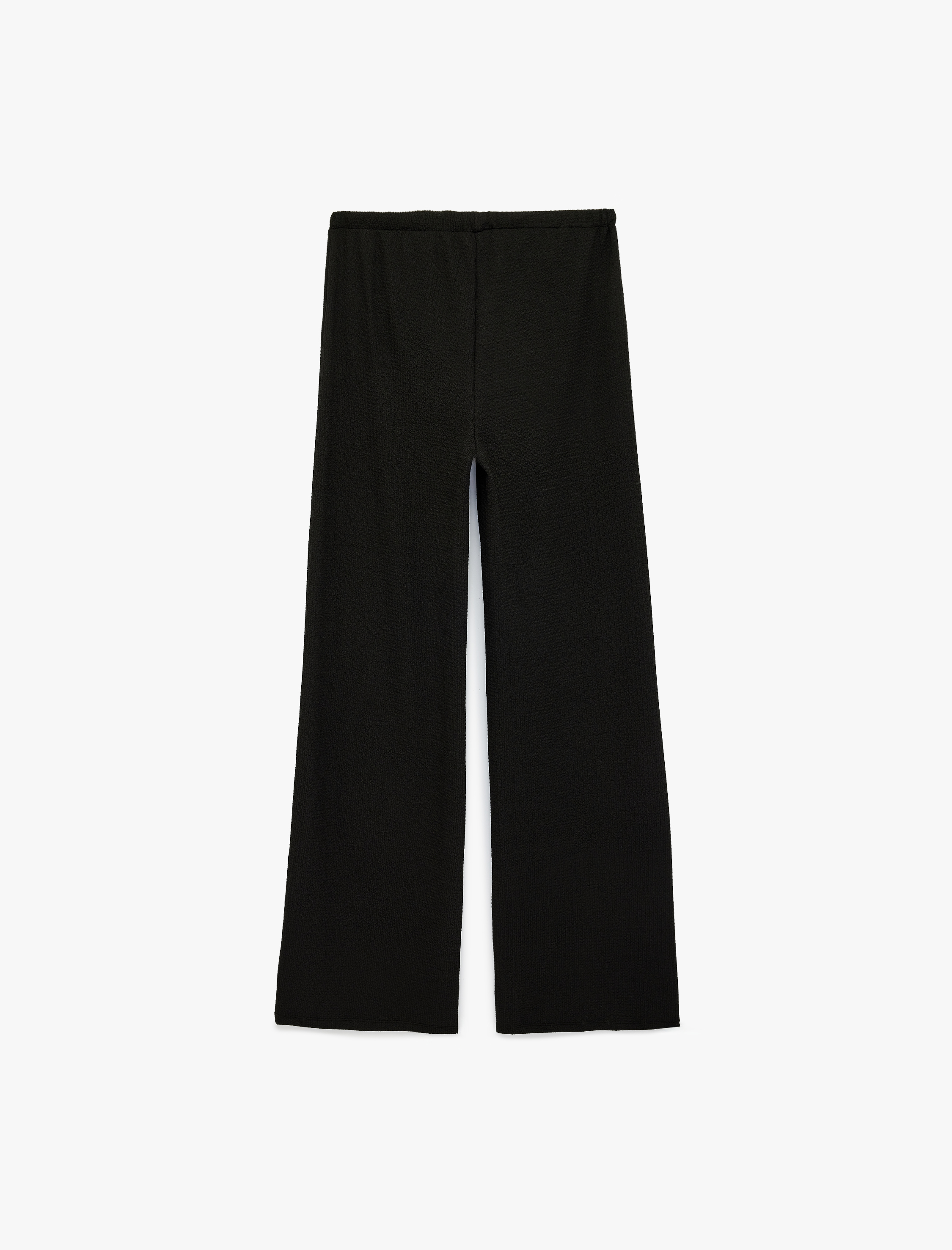   Rahat Kalıp Beli Bağcıklı Geniş Paça Pantolon