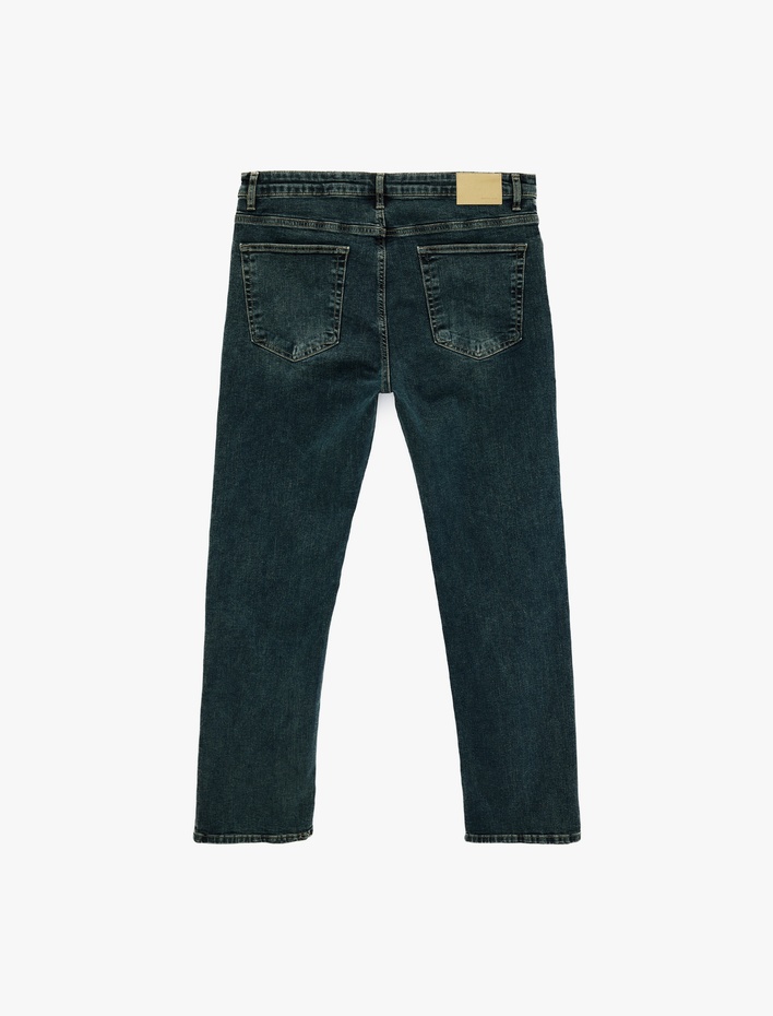  Normal Bel Pamuklu Straight Fit Jean Pantolon - Mark Jean