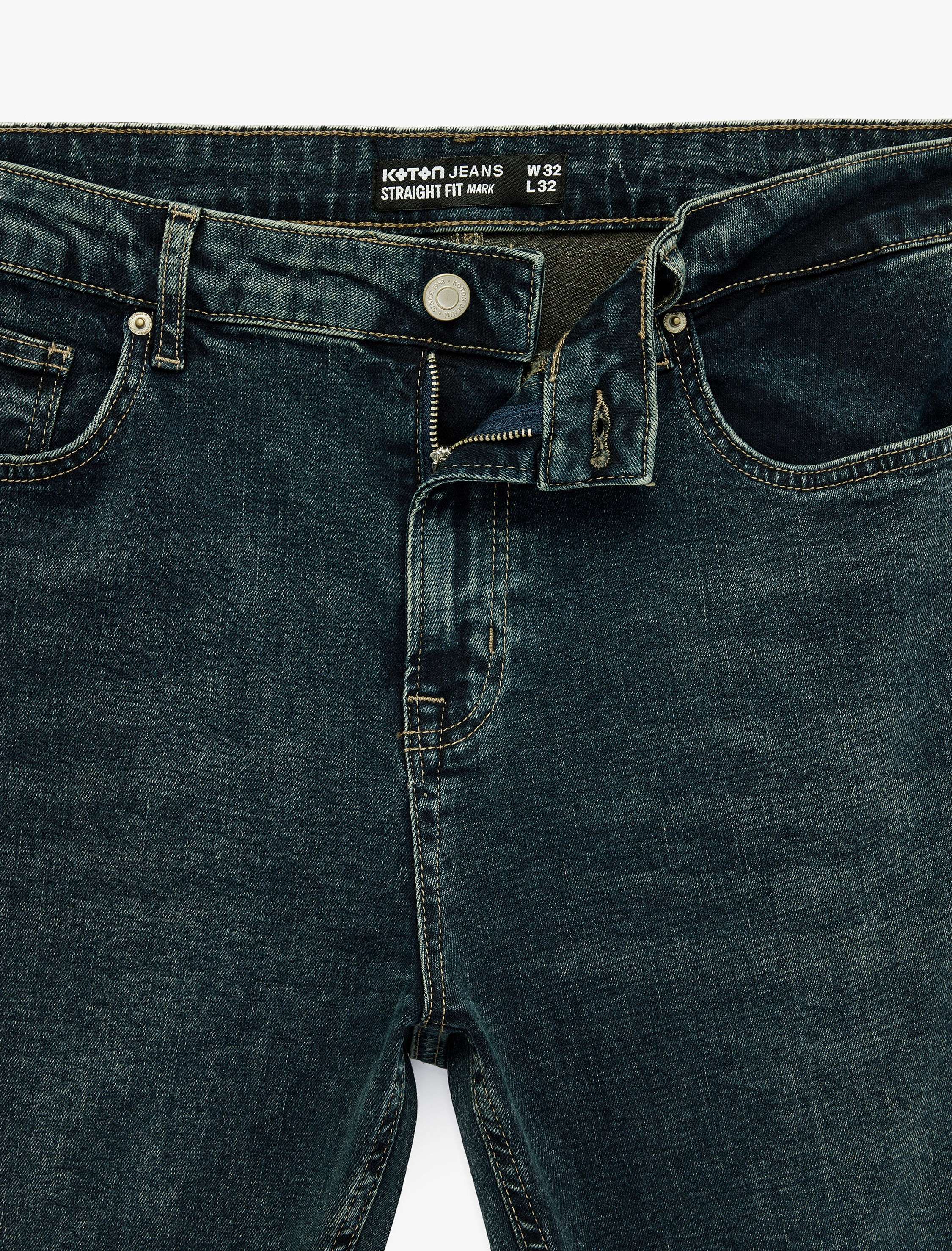   Normal Bel Pamuklu Straight Fit Jean Pantolon - Mark Jean