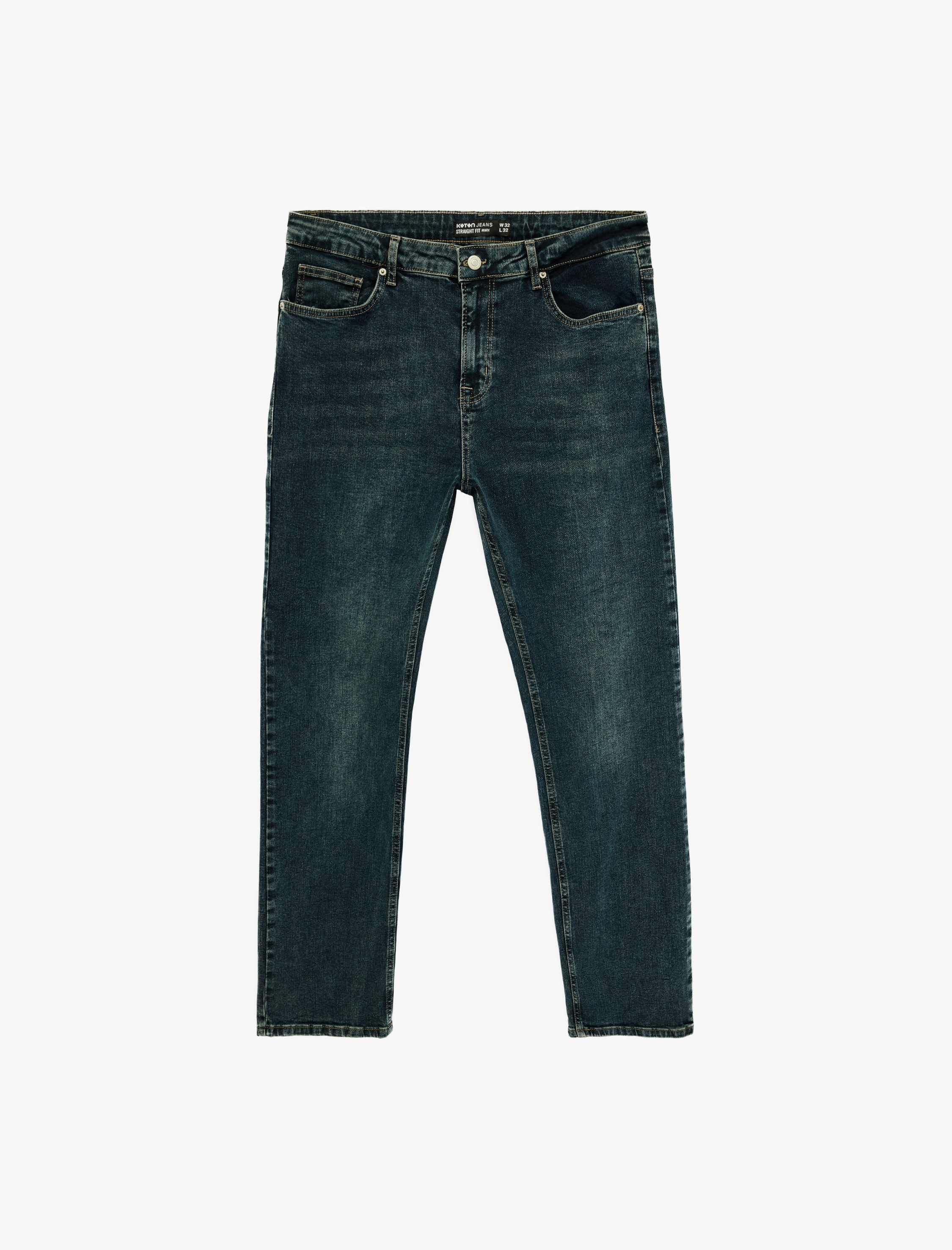   Normal Bel Pamuklu Straight Fit Jean Pantolon - Mark Jean