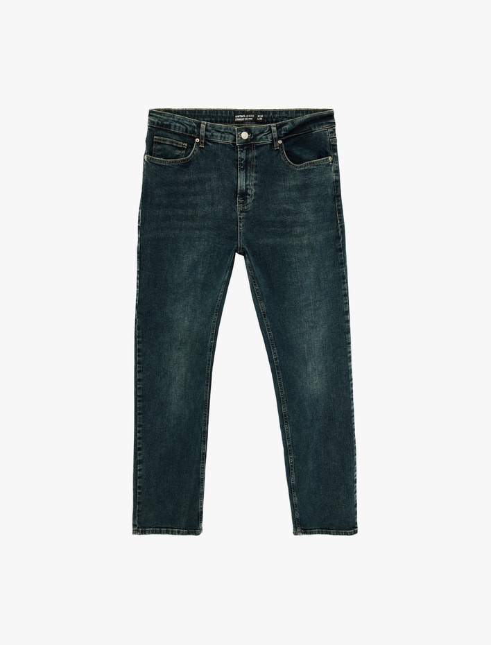  Normal Bel Pamuklu Straight Fit Jean Pantolon - Mark Jean